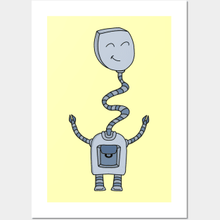 Robot with a long neck Posters and Art